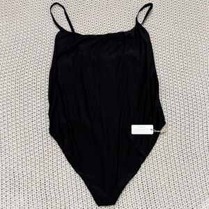 Aerie Smoothez Black Tank Top Bodysuit XL